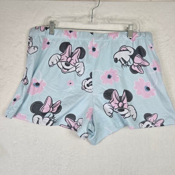 Disney Minnie Mouse Pajama set 2 piece Shorts Tshirt Womens XL 0668 - Picture 4 of 12